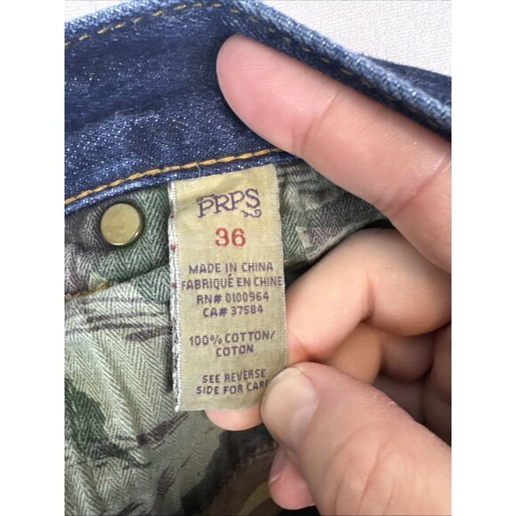 PRPS Rambler Selvedge Jeans Mens 36x33 Dark Wash Raw Denim Japanese Style - Picture 9 of 10